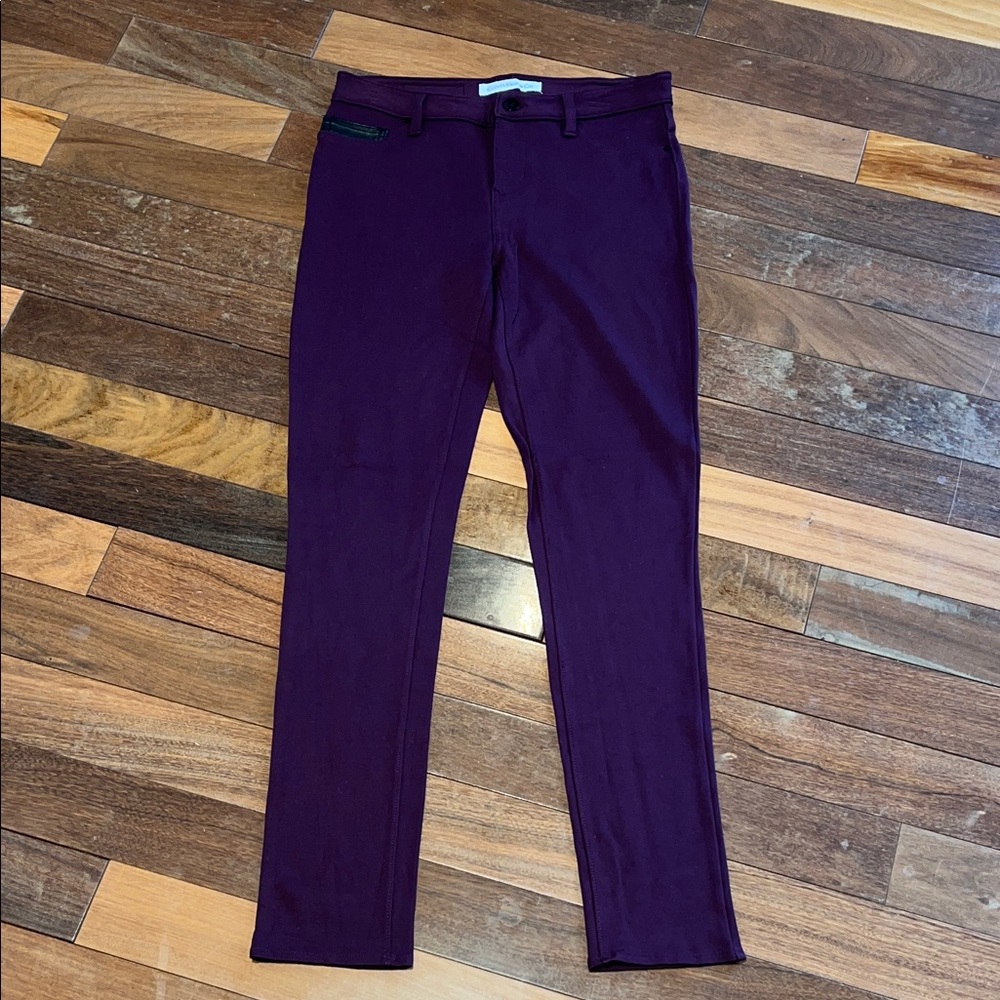 Calvin Klein Deep Purple Size 4 Slim Fit Stretchy Pants
